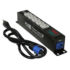 ProX X-PWCONLEDX6RITA RITA Power Center 6X AC Outlet Box powerCON Compatible Splitter 20A with V&A Meter