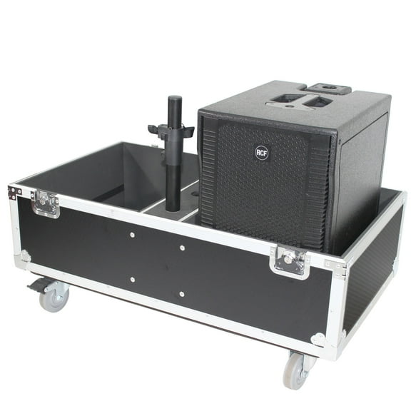 ProX X-RCF-EVOX8J8X2W ATA Style Flight-Road Case For RCF EVOX 8 J8 JMIX8 Speaker Array System - Fits Two Speakers and Subs
