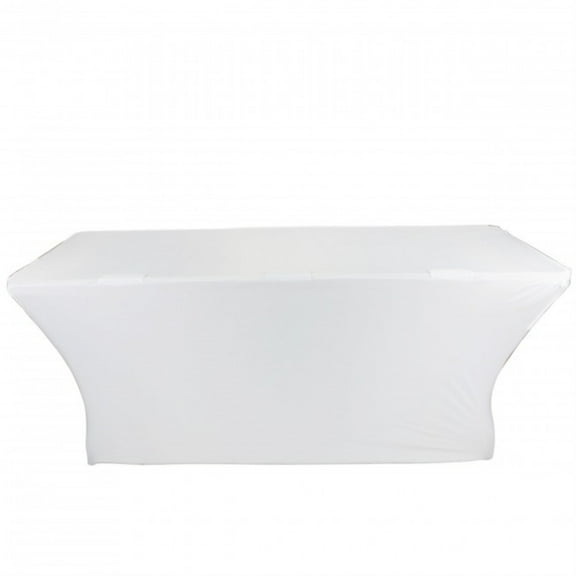ProX X-ST4W 4 Ft. Open Back Spandex Table Cover/Scrim - White