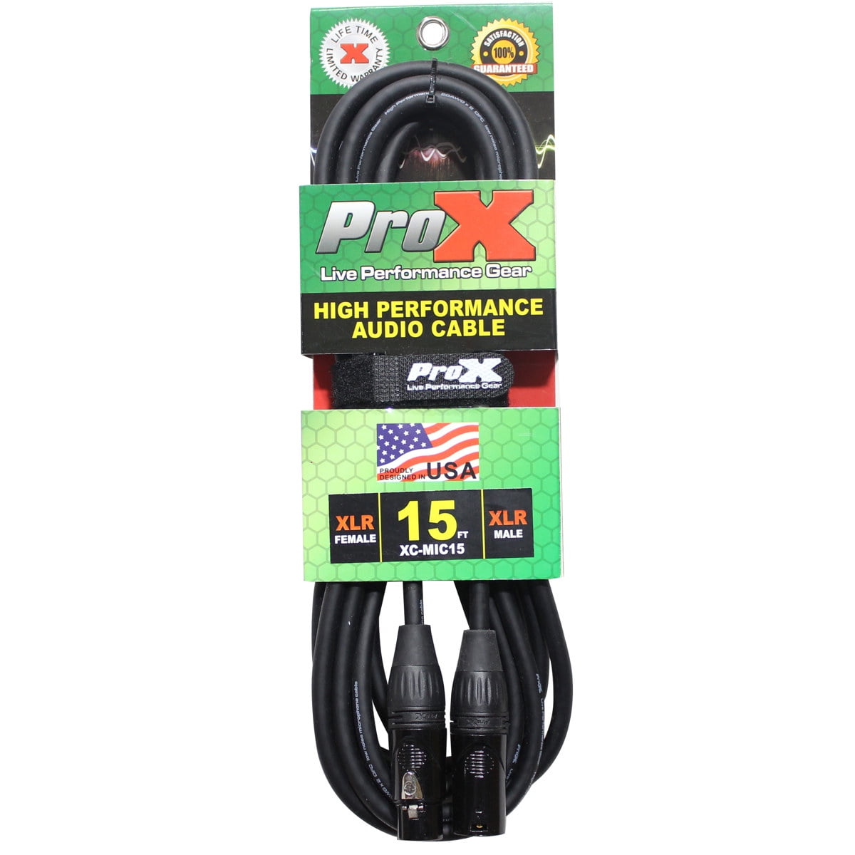 ProX XC-MIC15 15' XLR-F to XLR-M Balanced High Performance Microphone Cable