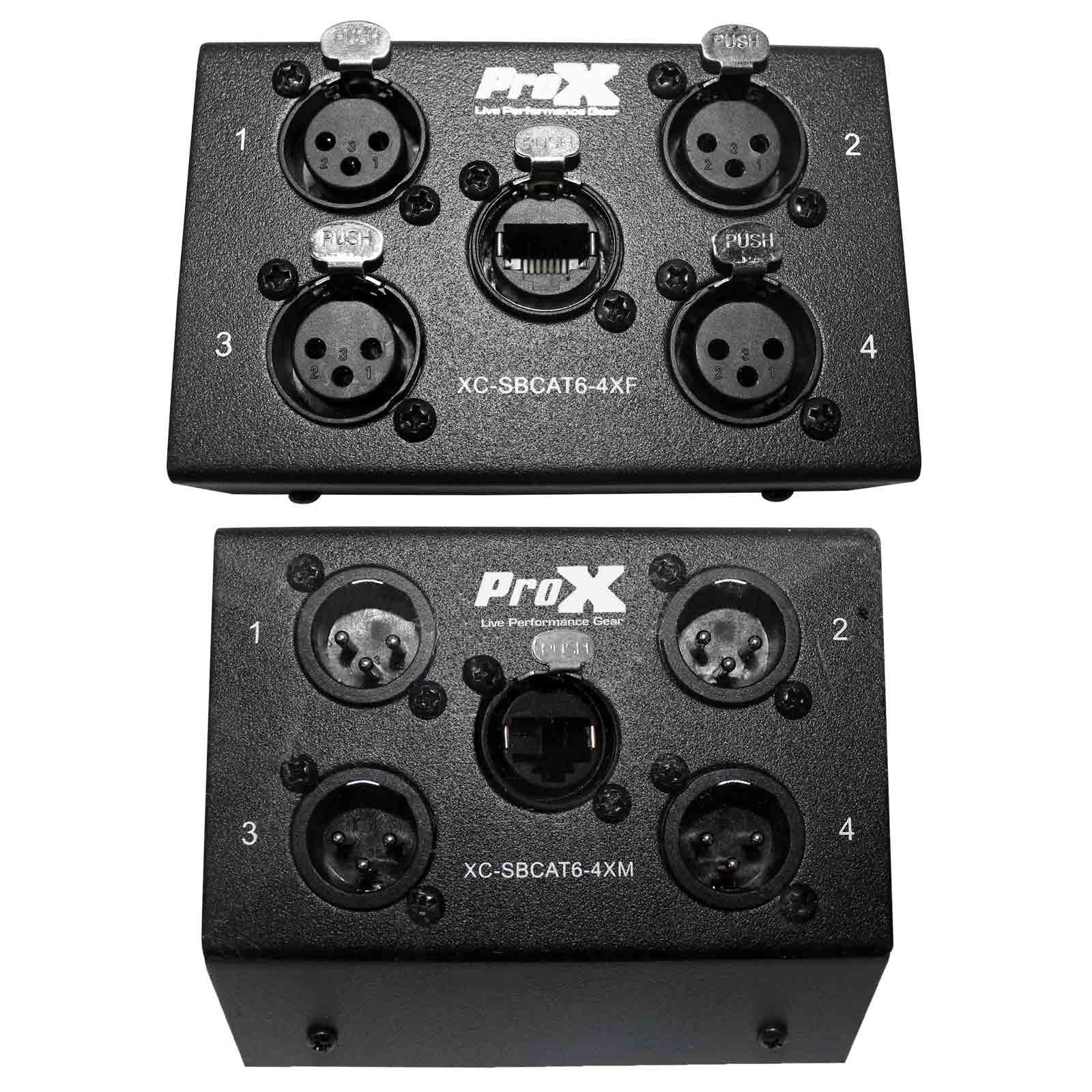 Led Snake Box ProX 4 Channel Portable XLR Male & Female Snake Box, CAT-5/CAT-6 ...