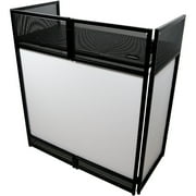ProX XF-VISTA BLMK2 Vista DJ Booth Facade Table Station With White/Black Scrim Kit & Padded Travel Bag