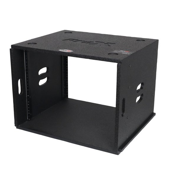 ProX XS-BLAQ8U14 BLAQ Series 8U Rack Case 14" Deep Vertical Amp Rack Polyurea Coated