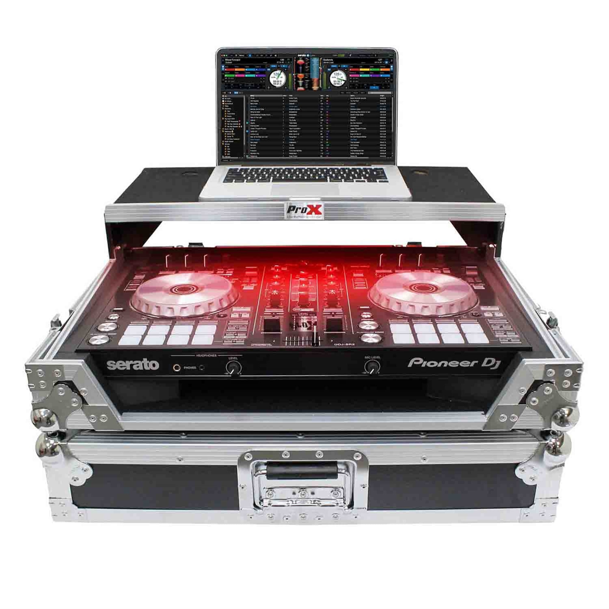 ProX XS-DDJSR2LT LED Flight Case for DDJ-SR2 Digital Controller W