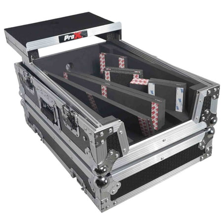 Prox Pioneer DJM-S11 or Rane 72 MK2 Mixer Flight Case with Laptop Tray