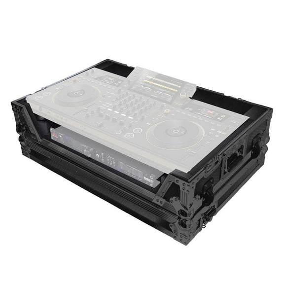 ProX XS-OPUSQUADWBL ATA Flight Style Road Case for Pioneer Opus Quad DJ Controller with 1U Rack Space and Wheels - Black Finish