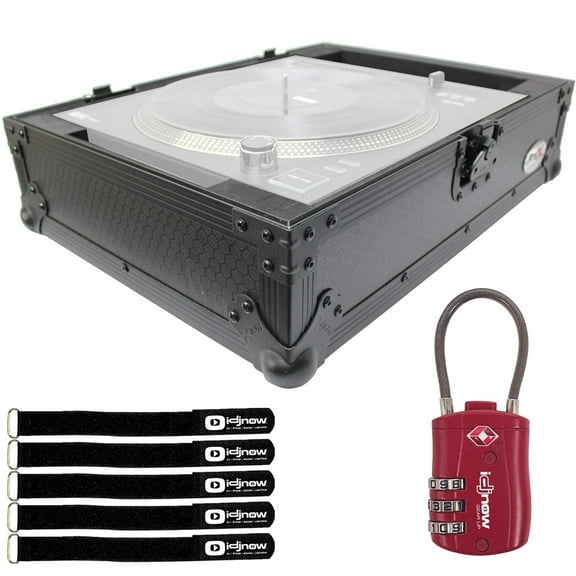 ProX XS-RANE12BL Black Road Case with Red TSA Combination Lock Package to fit Rane 12 Motorized DJ Control System