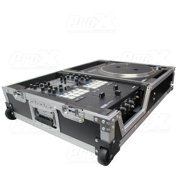 ProX XS-RANE7212 Battle Mode Case for Single Rane 12 and Rane 72 Mixer, Silver on Black