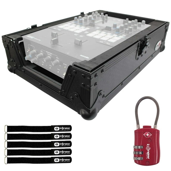 ProX XS-RANE72BL Black on Black Flight Case with Red TSA Combination Lock Package fits Rane Seventy-Two
