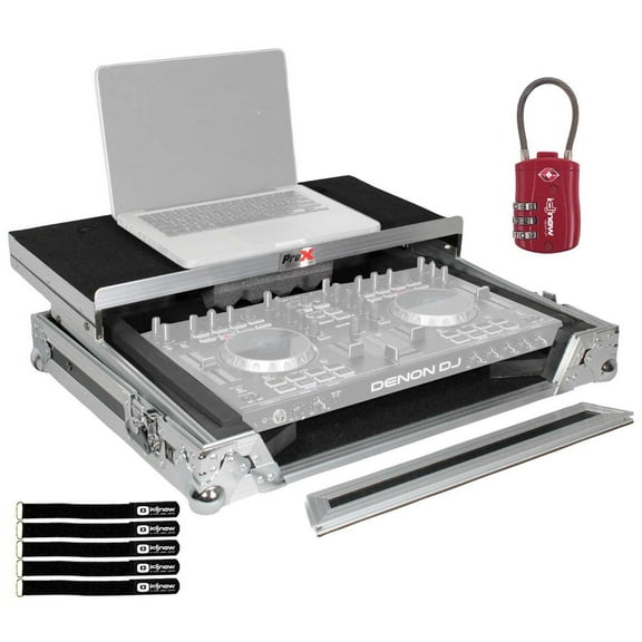 ProX XS-UXLT-MK2 Universal Flight Case for Medium Size DJ Controllers with Red TSA Combination Lock Package
