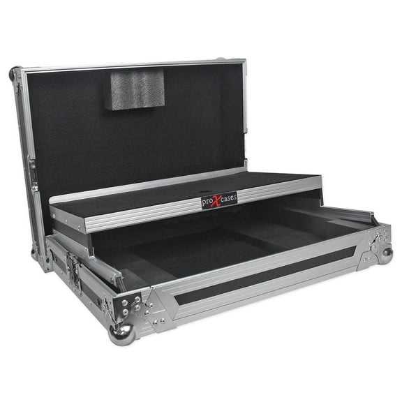 ProX XS-UXLT-MK2 Universal Flight Case for Medium Size DJ Controllers with Sliding Laptop Shelf