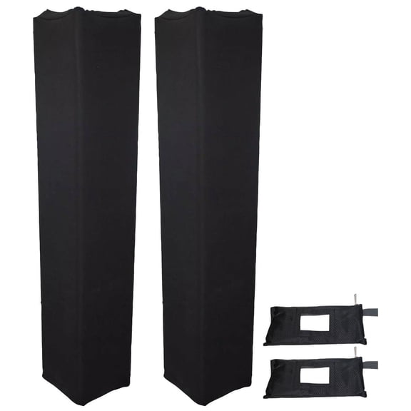 ProX XTC-SQ656TS-B 6.56FT Black Lycra Cover Sleeve for Quad Truss Segment 2-Pack
