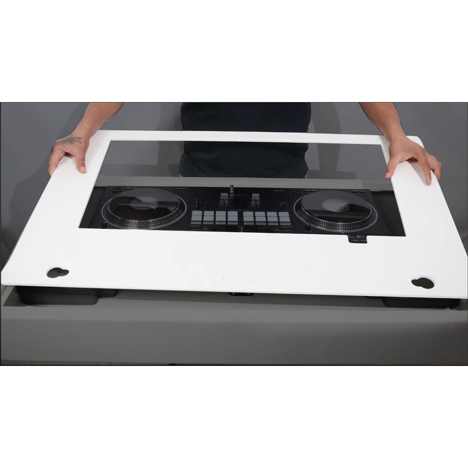 ProX XZF-DJ DDJREV5WPLATE Replacement Top Face Plate for Control Tower DJ Podium for Pioneer DJ DDJ-REV5 DJ Controller - White Finish