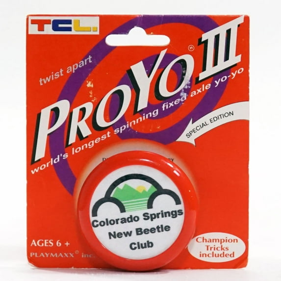 ProYo III Special Edition RARE YoYoSpin Colorado Springs New Beetle Club Custom Vintage Yo-Yo (Red Orange White)