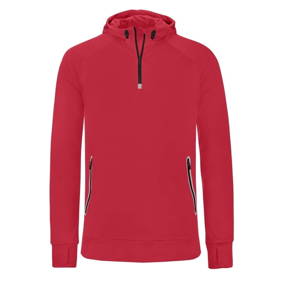 Proact Mens Hooded Zip Neck Sweatshirt