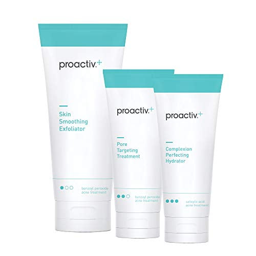 Proactiv+ 3 Step Advanced Skincare Acne Treatment - Benzoyl Peroxide Face  Wash, Salicylic Acid Exfoliator for Face and Pore Minimizer - 90 Day