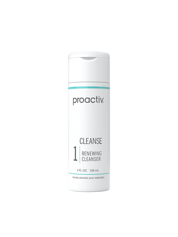 Solution Renewing Cleanser, Daily Acne Cleanser with Benzoyl Peroxide and Exfoliating Beads, 60-Day Supply, 4 Fl Oz