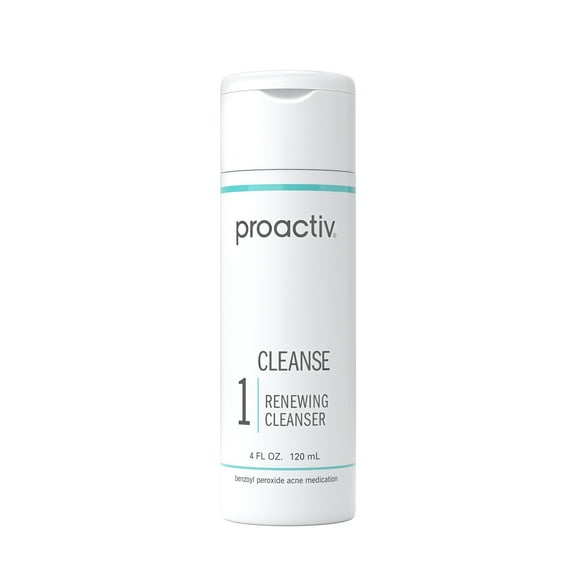 Proactiv Solution Renewing Cleanser, Daily Acne Cleanser with Benzoyl Peroxide and Exfoliating Beads, 60-Day Supply, 4 Fl Oz
