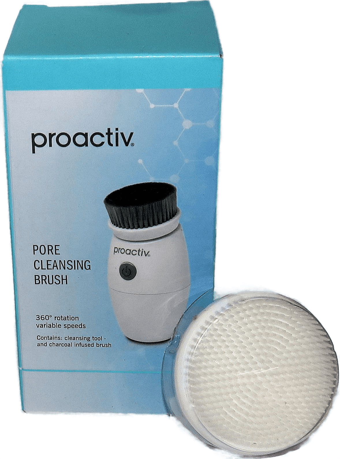 Proactiv Pore Cleansing Brush Charcoal Infused + Bonus Silicone Brush Head