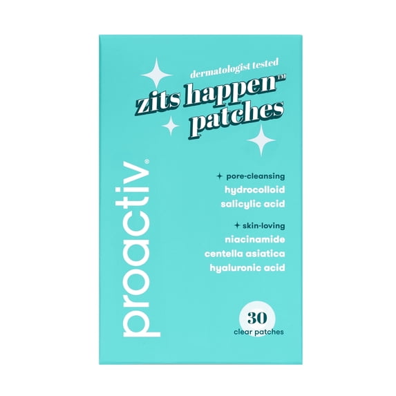 Proactiv Zits Happen® Hydrocolloid Acne Patches, Pimple Patches for Acne with Pore Cleansing Salicylic Acid, 30 Count