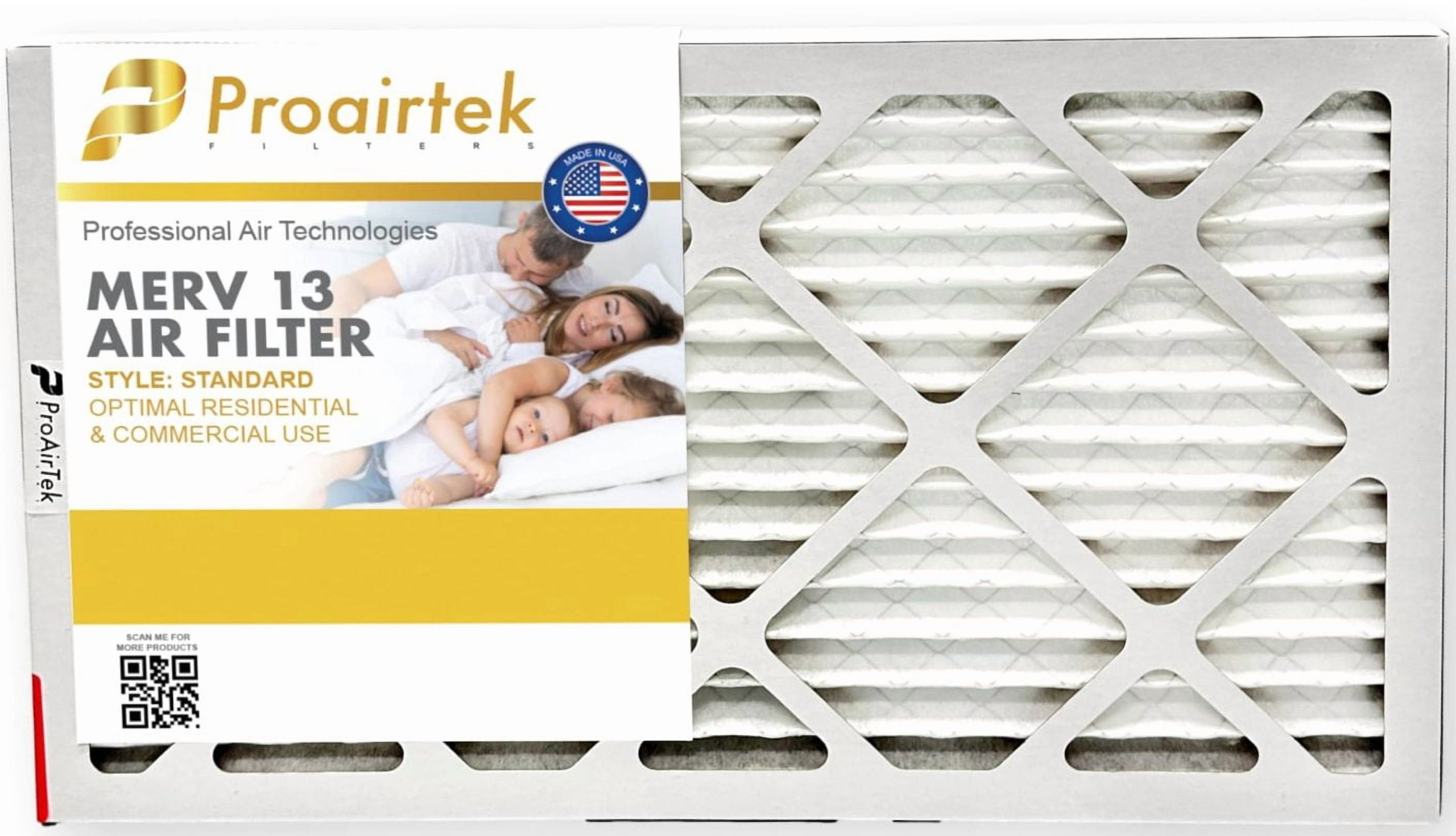 Proairtek 12x20x1 Air Filter, MERV 13, High Efficiency HVAC Furnace AC Filter for Clean Indoor Home Air