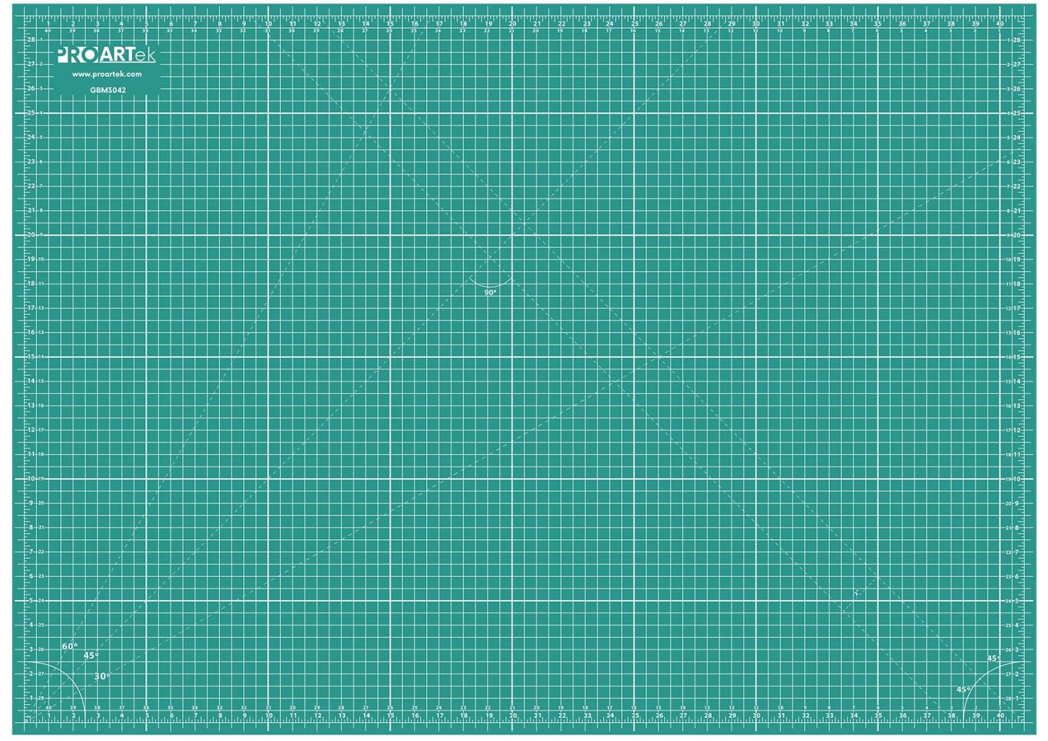 Proartek PK00009 Model GBM3042 Series 30" x 42" Professional Cutting Mat; Double-Sided Green/Black; Self-Healing; For Graphic Arts, Hobbies, Sewing, Scrapbooking, and other Cutting Projects