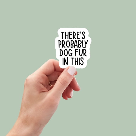 Probably Dog Fur in This sticker, funny stickers, laptop stickers, water bottle stickers, planner stickers, car stickers, sarcastic stickers (3x3inches)