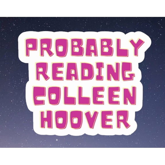 Probably Reading Book Sticker