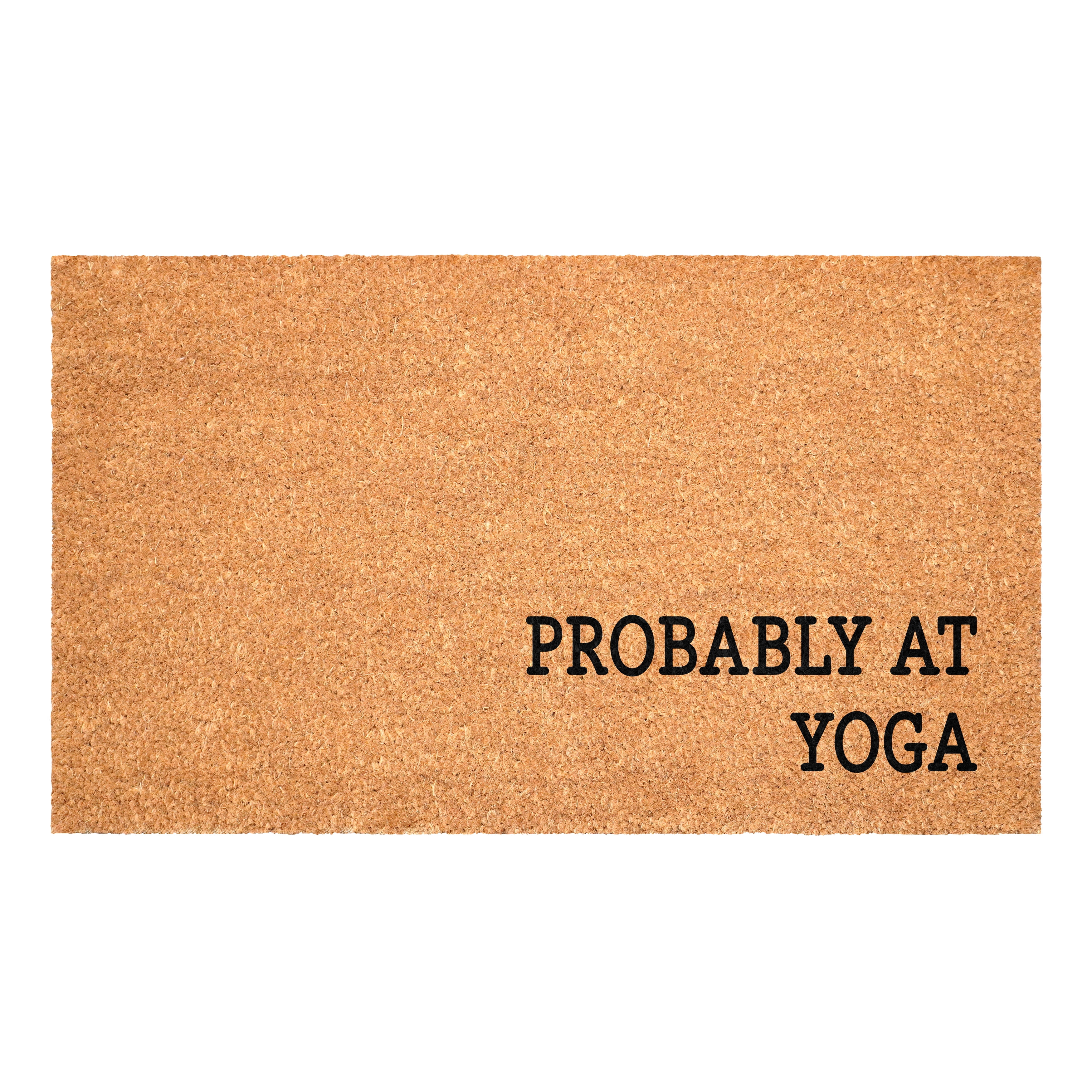 Probably at Yoga Non Slip Vinyl Backing, Front Door Mat, Entryway Door Mat, 17"x29"