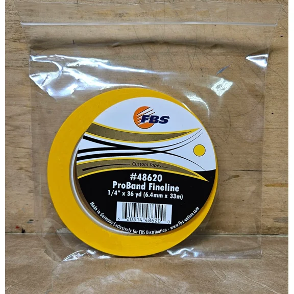 Proband Yellow Fine Line Tape, 1/4 In X 36Yd 48620 Fbs