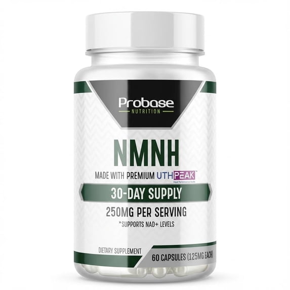 Uthpeak NMNH NAD Supplement 250mg - Recommended Dose for Healthy Aging, a Memory Focus Supplement for Cognitive Function Support (60 Capsules) - Alternative to NR, NAD, Quercetin and Fisetin