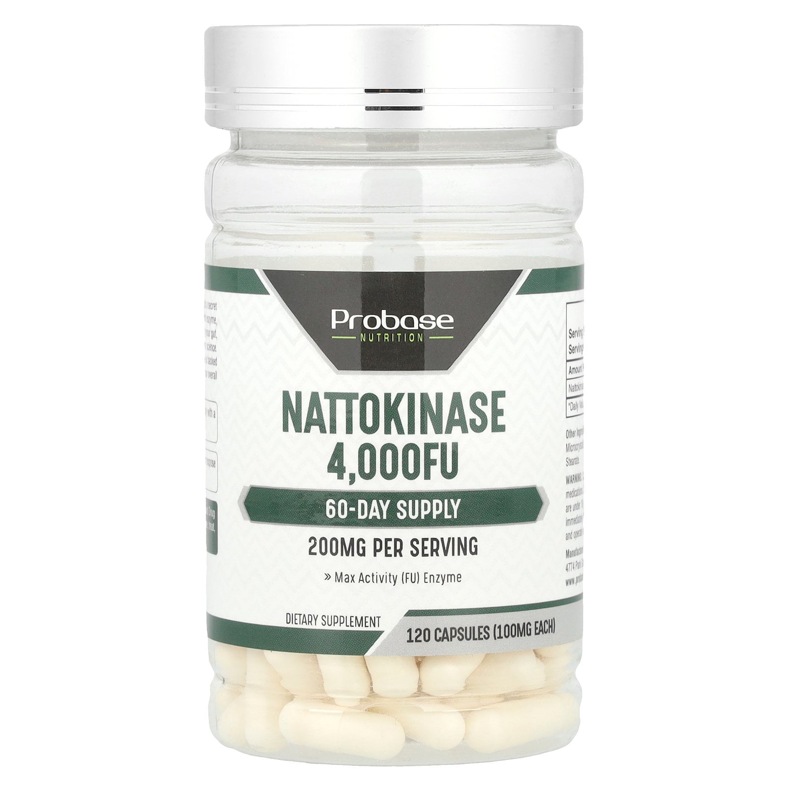 Probase Nutrition Nattokinase Supplement 4,000 FU Servings, 120 ...