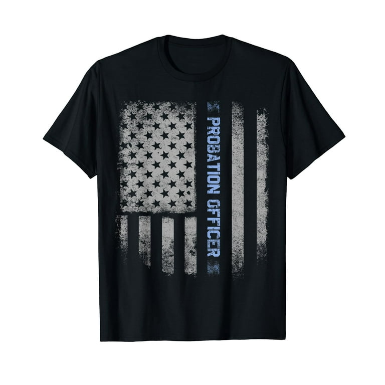 Probation Officer Us Flag T-Shirt Probation Officer Us Flag T-Shirt
