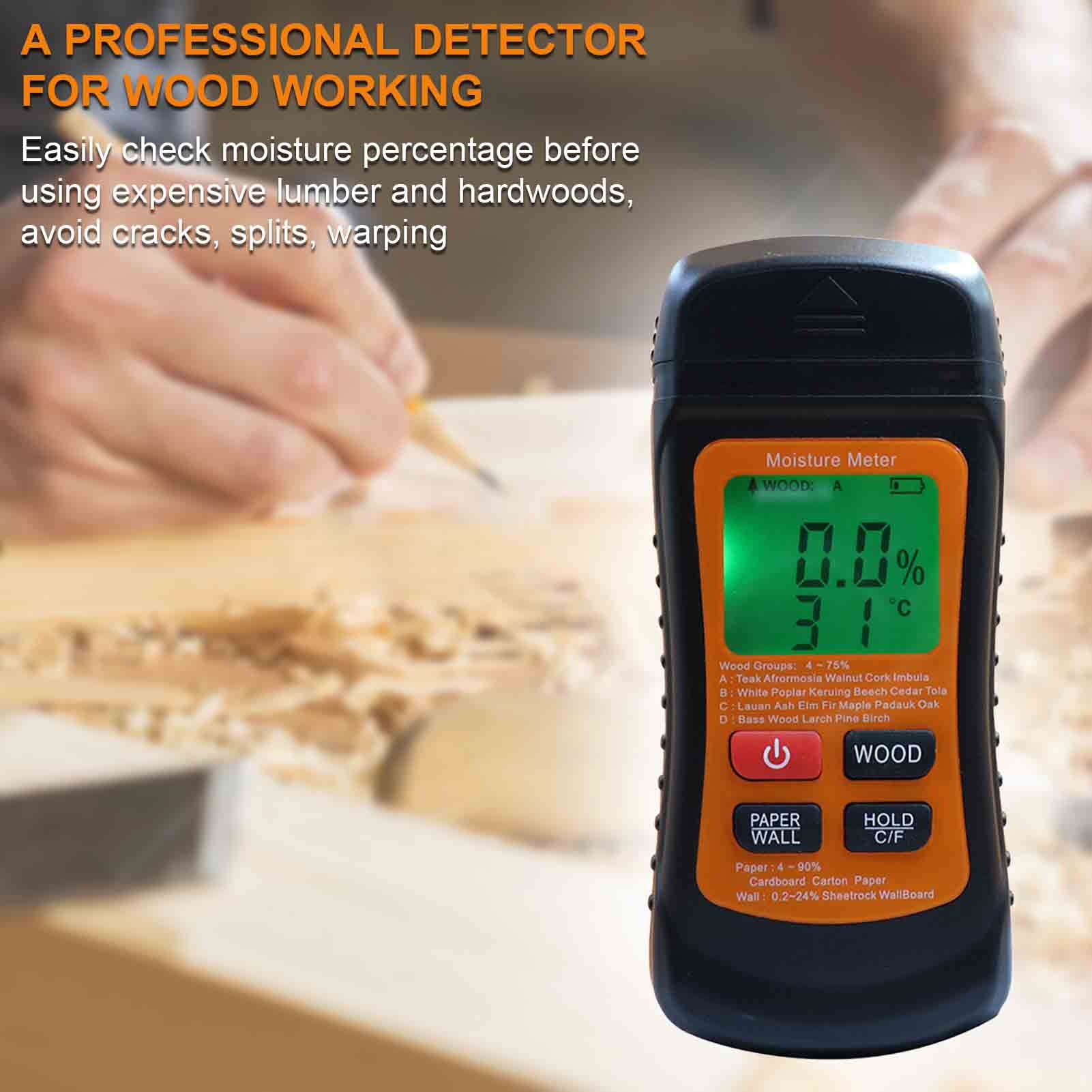 Probe,Dampness Meter Portable Damp Tester Dampness Moisture Moisture Tester Wood Material Walls