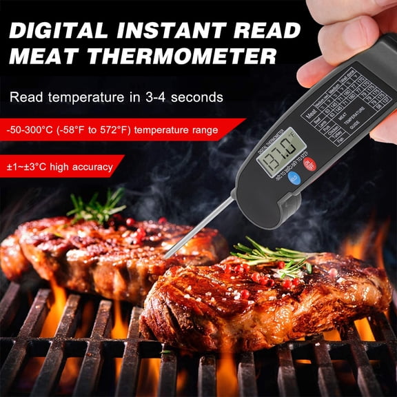 Probe Thermometer Digital  Read Meat Thermometer Food Cooking Temperature Tester With Rotatable Probe For Grill BBQ Milk Kitchen Use