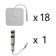Probe for kegel Exercise, Pelvic Floor Electrical Muscle Stimulation, Incontinence - Compatible with Incontinence EMS Machine +Pads 18Pcs