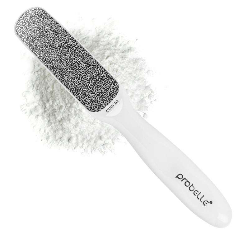 Probelle Double Sided Multidirectional Nickel Foot File Callus Remover -  Immediately Reduces Calluses and Corns to Powder for Instant Results, Safe  Tool (White) 