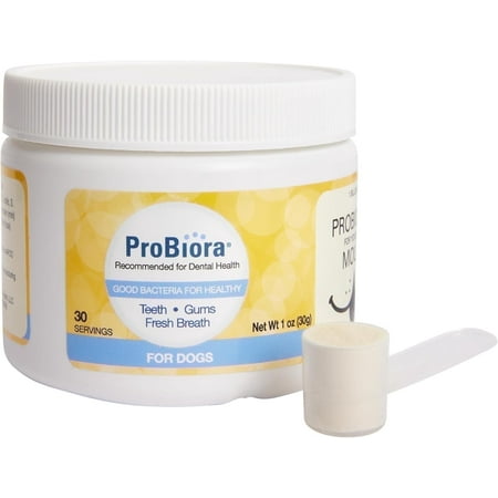 Probiora Probiotics for Dogs Dental Probiotic Dog Breath Freshener Tooth Powder, 30 servings