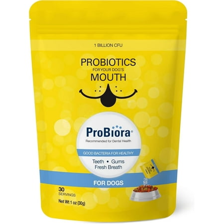 Probiora Health Probiotics for Dogs Dental Probiotic Dog Breath Freshener Tooth Powder, 30 Servings
