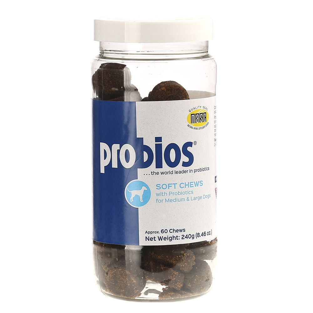 Probios Soft Chews with Probiotics for Medium & Large Dogs, 60 count, 8.46 oz