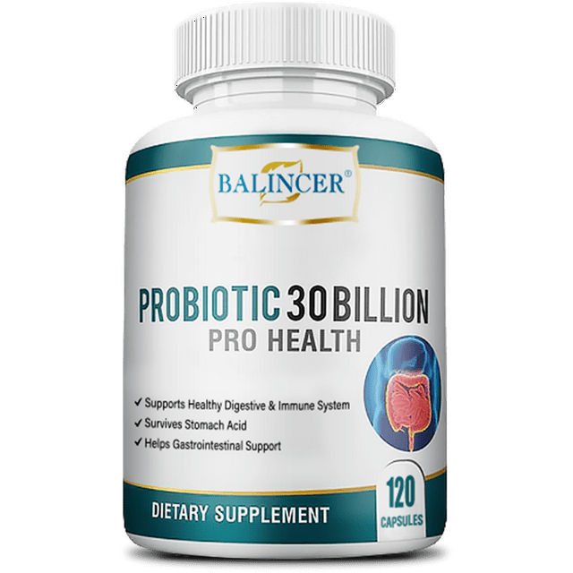 Probiotic 30 Billion CFU Intestinal Flora, Support Healthy Digestive & Immune System, Gastrointestinal Healthy - 120 Capsules