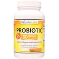thumbnail image 1 of Probiotic 30 Billion Good Bacteria (8 Lactobacillus Strains and 2 Bifidobacterium Strains) - 120 Capsules, 1 of 3