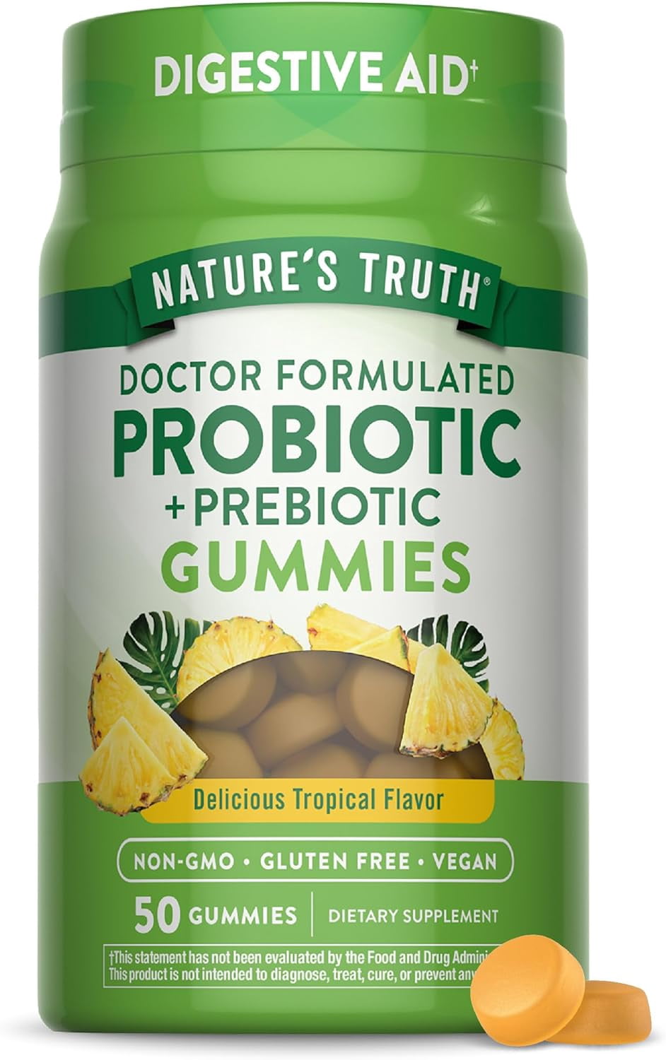 Probiotic Gummies | 50 Count | For Men and Women | Digestive Health Supplement | by Nature's Truth