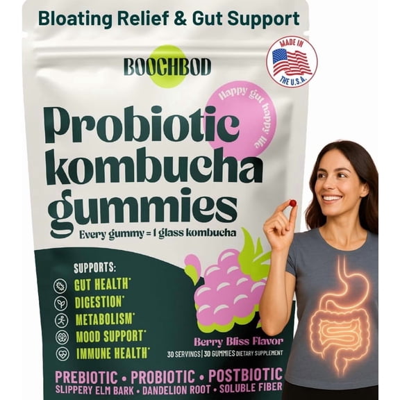 BoochBod Probiotic Kombucha Gummies