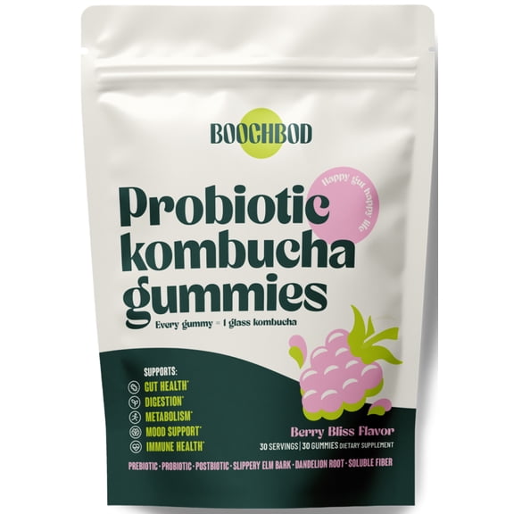 BoochBod Probiotic Kombucha Gummies