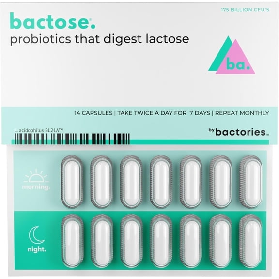Probiotics That Digest Lactose - The First Long Term Lactose Support Supplement - Naturally Produces Lactase Enzymes in The Gut (Take Only 7 Days - Lasts All Month)