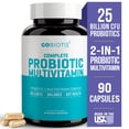 thumbnail image 1 of GoBiotix Probiotic Multivitamin for Women & Men, Immune & Digestive Support, Gluten-Free, 90 Capsules, 1 of 9