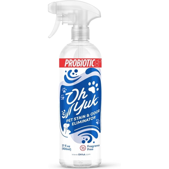 Probiotic Pet Odor Eliminator and Stain Removal Spray Home Pet Urine and Feces Odor Eliminator, Pet Urine Smell Remover and Deodorizer 27 Ounces (Unscented)