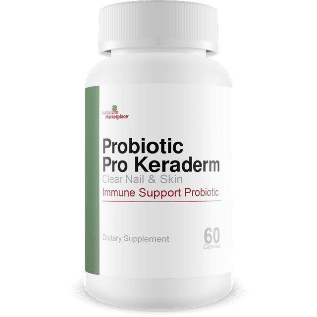 Probiotic Pro Keraderm - Probiotic Immune Support - Targeted Nail & Skin Formula to Promote Healthy Toenails & Feet - Aid Foot Hygiene from The Inside Out - Help Repair & Stimulate Clear Nail Growth