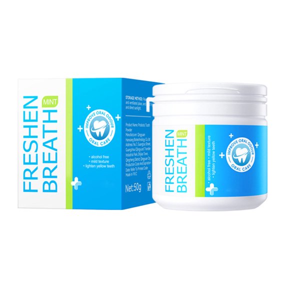 Probiotic Tooth Powder for Enamel Protection, Toothpaste Probiotic, Probiotic Powder for Sensitive Teeth, Teeth Strengthening, Gentle Mint, Fresh Breath